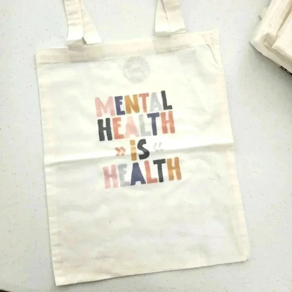 Tote Bag‎ Mental Health Is Health Handmade